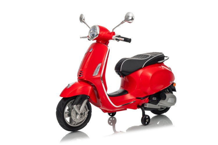 Pojazd Skuter na akumulator dla dzieci Vespa ROMA Czerwony