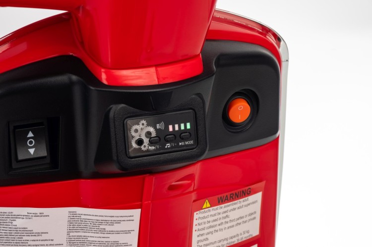 Pojazd Skuter na akumulator dla dzieci Vespa ROMA Czerwony