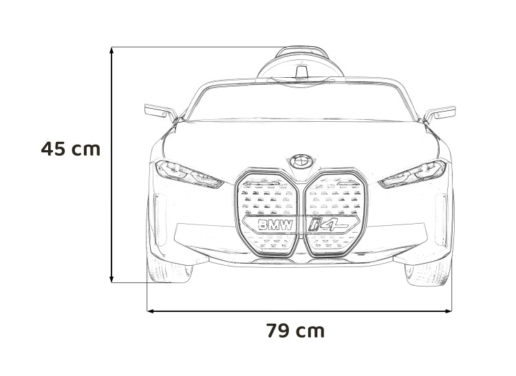 Autko BMW i4 na akumulator dla dzieci Czarny