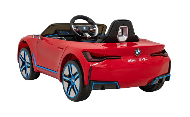 Autko BMW i4 na akumulator dla dzieci Czerwony