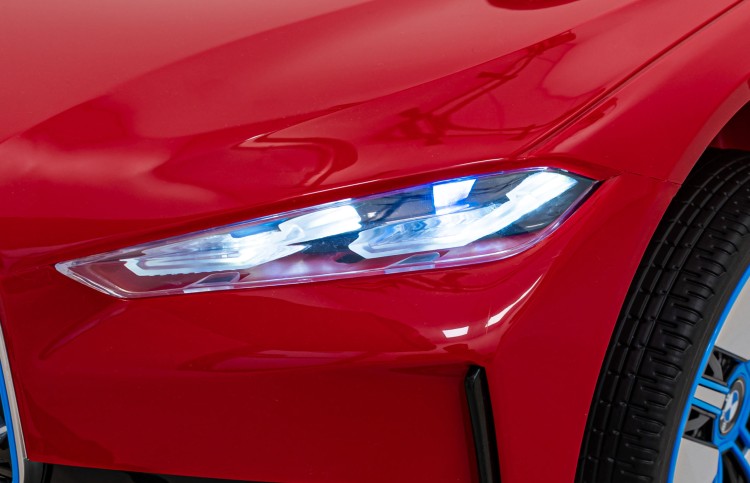 Autko BMW i4 na akumulator dla dzieci Czerwony
