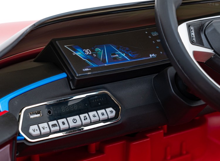 Autko BMW i4 na akumulator dla dzieci Czerwony