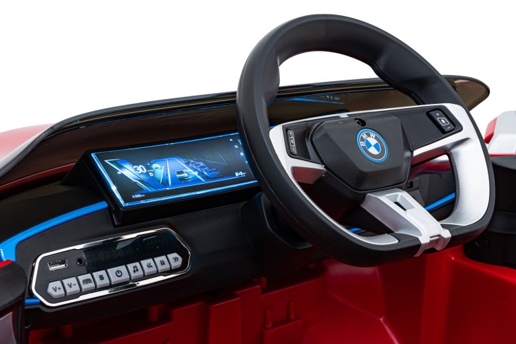 Autko BMW i4 na akumulator dla dzieci Czerwony
