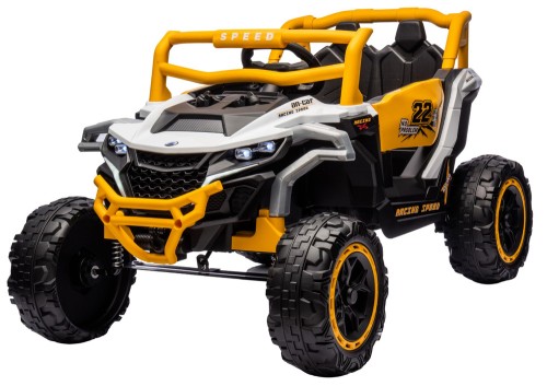Samochód na akumulator M1 Biało-Żółty 4x4