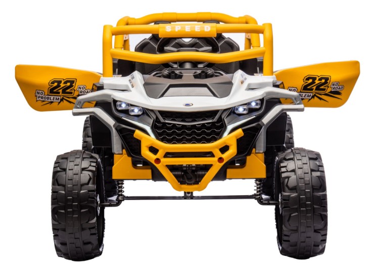 Samochód na akumulator M1 Biało-Żółty 4x4