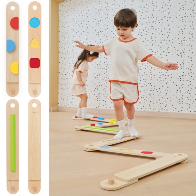 VIGA Drewniana Równoważnia Modułowa Tor Ścieżka Sensoryczna