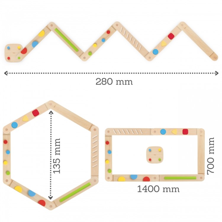 VIGA Drewniana Równoważnia Modułowa Tor Ścieżka Sensoryczna
