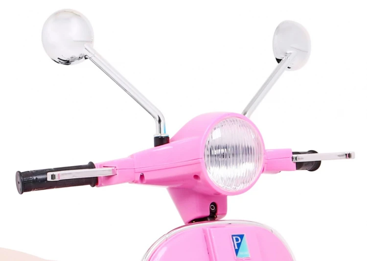 Skuter Vespa elektryczny dla dzieci Różowy, Kółka pomocnicze, Wolny Start