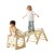 CLASSIC WORLD Drewniany Zestaw Wspinaczkowy Trójkąt Montessori 5w1 - Plac Zabaw Siłownia Indoor dla Dzieci