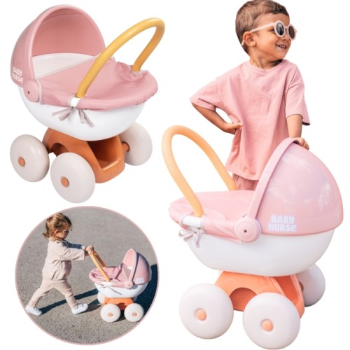SMOBY Baby Nurse Wózek Głęboki z Plastikowym Daszkiem