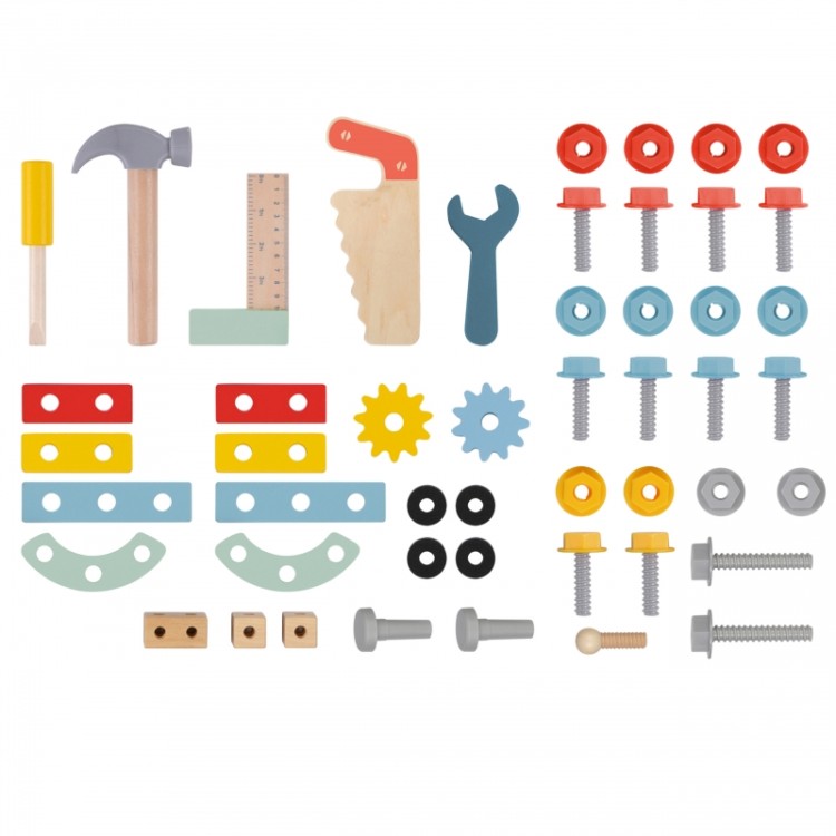 TOOKY TOY Drewniany Chodzik Samochód Mini Warsztat STEM