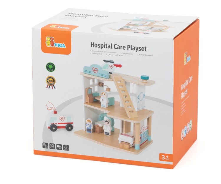 Viga 44802 Drewniany szpital z akcesoriami
