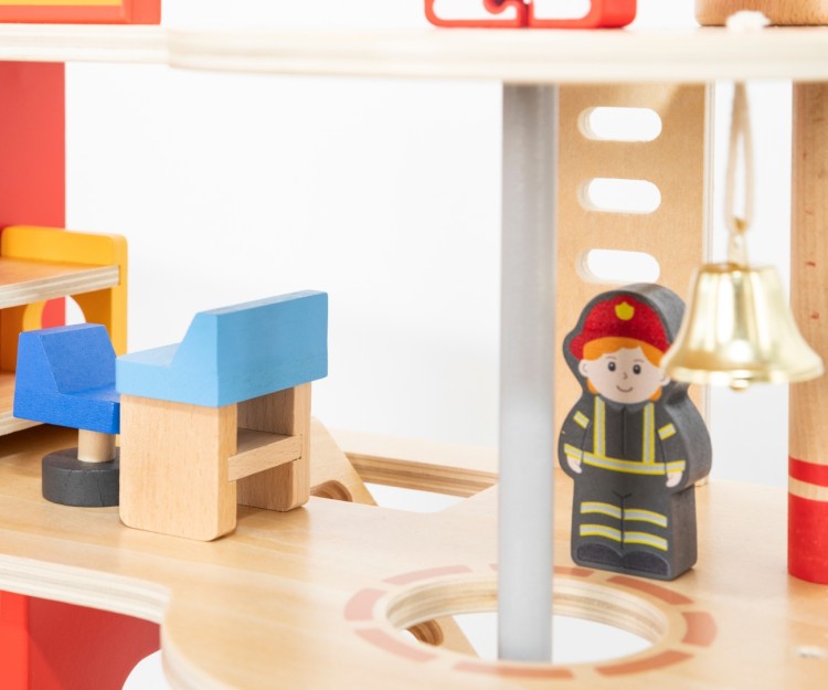 Viga 44801 Drewniana remiza strażacka z akcesoriami