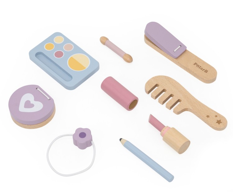 Viga 44271N PolarB Drewniana toaletka z akcesoriami do zabawy