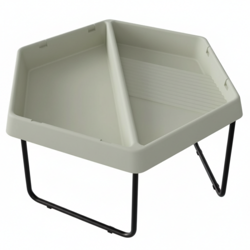 MASTERKIDZ Sześciokątny Stolik Do Zabawy Piaskiem i Wodą 2 Komory Regulowana Wysokość