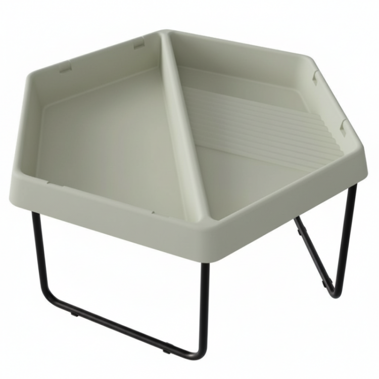 MASTERKIDZ Sześciokątny Stolik Do Zabawy Piaskiem i Wodą 2 Komory Regulowana Wysokość