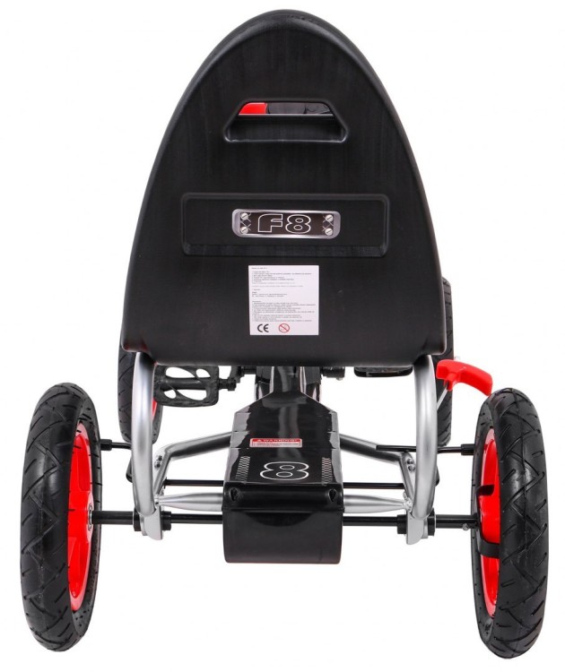 Gokart Full Ahead AIR na pedały dla dzieci 3 Czerwony  Regulacja siedziska  Pompowane koła
