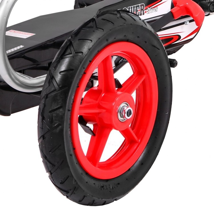 Gokart Full Ahead AIR na pedały dla dzieci 3 Czerwony  Regulacja siedziska  Pompowane koła