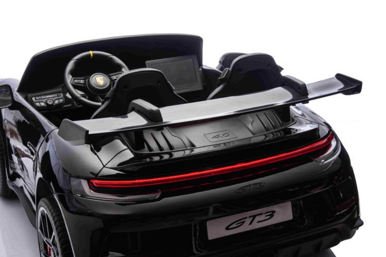 Pojazd Porsche 911 GT3 Czarny, wyścigowy samochód dla dzieci