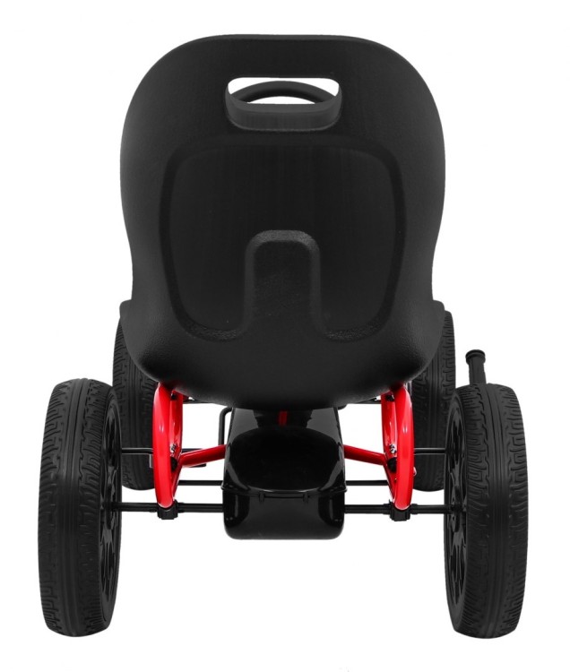 Gokart ABARTH na pedały dla dzieci Czarny Koła EVA  Hamulec ręczny  Wolny bieg