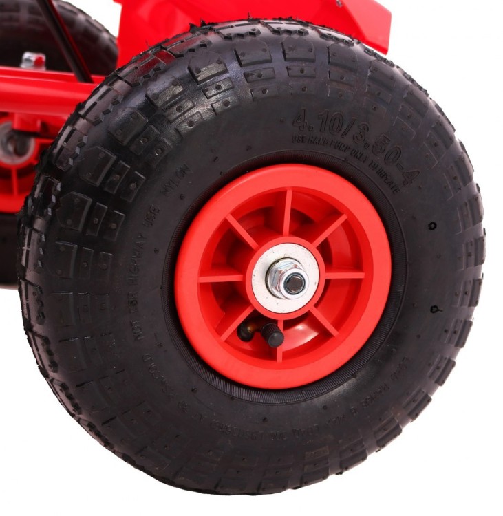 Gokart Champion na pedały dla dzieci 3+ Czerwony  Pompowane opony  Regulowane siedzisko  Ręczny hamulec