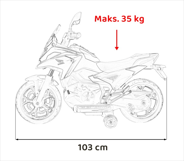 Motor elektryczny dla dziecka Honda NC750X Różowy