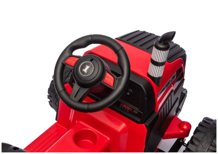 Traktor Na Akumulator CH9959B Z Przyczepą Czerwony 24V
