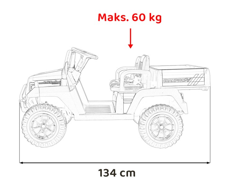 Pojazd Pick-Up Champion Biały