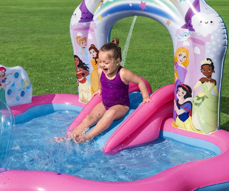 Bestway 9103Y Disney Plac zabaw ze zjeżdżalnią Księżniczki 2.21m x 1.93m x 1.40m