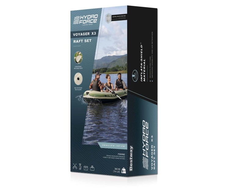 Bestway 65164 Dmuchany ponton Voyager X3 2.94m x 1.37m