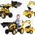 FALK Traktor na Pedały Komatsu z Łyżką Koparką i Przyczepą 2-5 lat