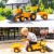 FALK Jeździk Traktor Komatsu z Łyżką Koparką i Przyczepą od 1-3 Lat