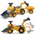 FALK Jeździk Traktor Komatsu z Łyżką Koparką i Przyczepą od 1-3 Lat