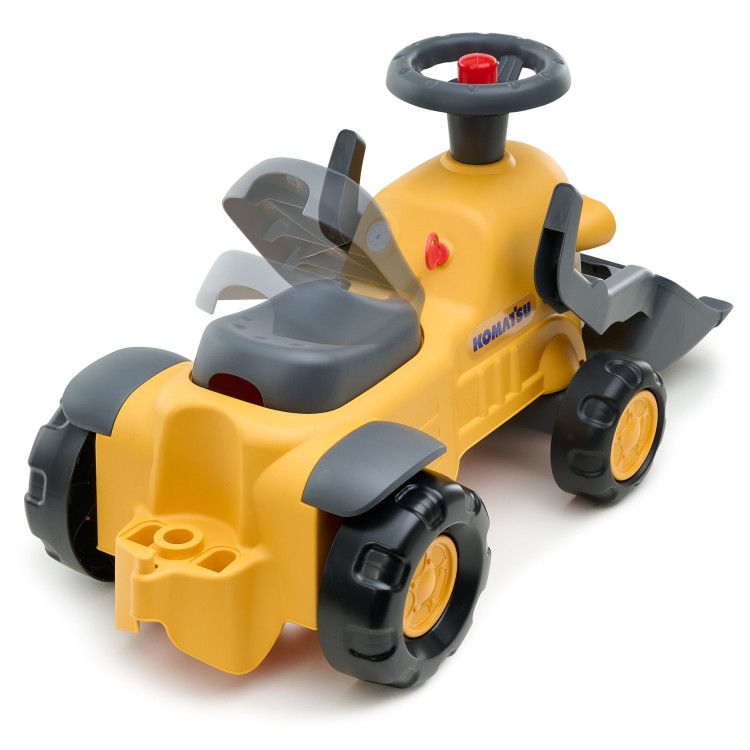 FALK Jeździk Traktor Komatsu z Łyżką Koparką i Przyczepą od 1-3 Lat