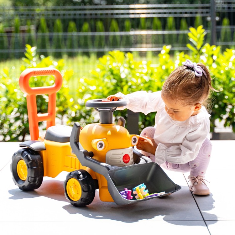 FALK Jeździk Traktor Koparka Komatsu z Łyżką i Klaksonem 1-3 Lat