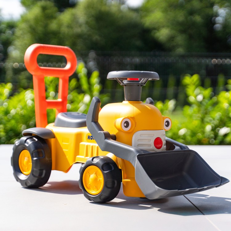 FALK Jeździk Traktor Koparka Komatsu z Łyżką i Klaksonem 1-3 Lat