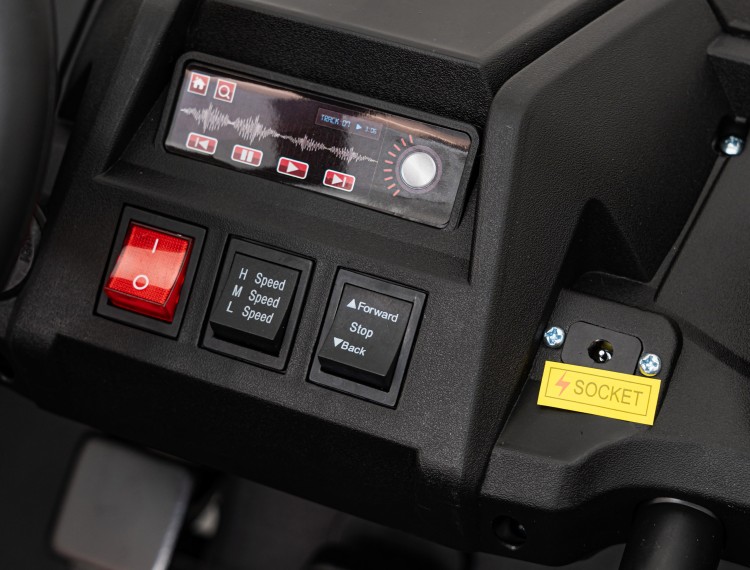 Autko Buggy na akumulator ATV Strong Racing dla 2 dzieci Czerwony + Silnik bezszczotkowy + Pompowane koła + Audio LED