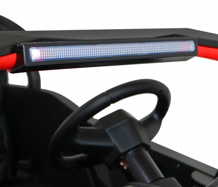Autko Buggy na akumulator ATV Strong Racing dla 2 dzieci Czerwony + Silnik bezszczotkowy + Pompowane koła + Audio LED