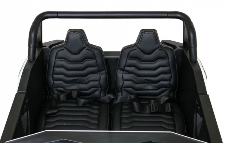 Buggy ATV Strong Racing dla 2 dzieci Biały + Silnik bezszczotkowy + Pompowane koła + Audio LED