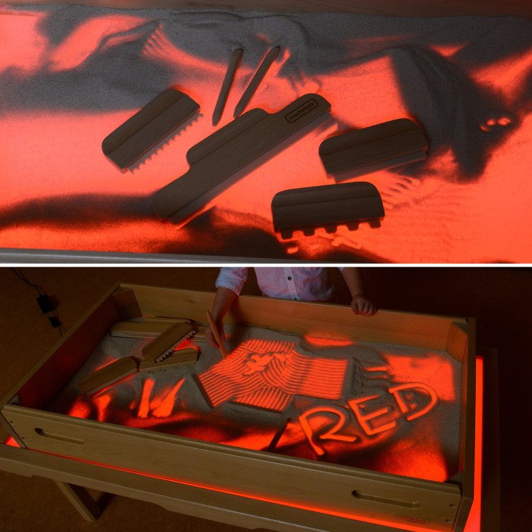 MASTERKIDZ Prostokatna Taca Do Zabawy Piaskiem Do Panelu Świetlnego LED STEM