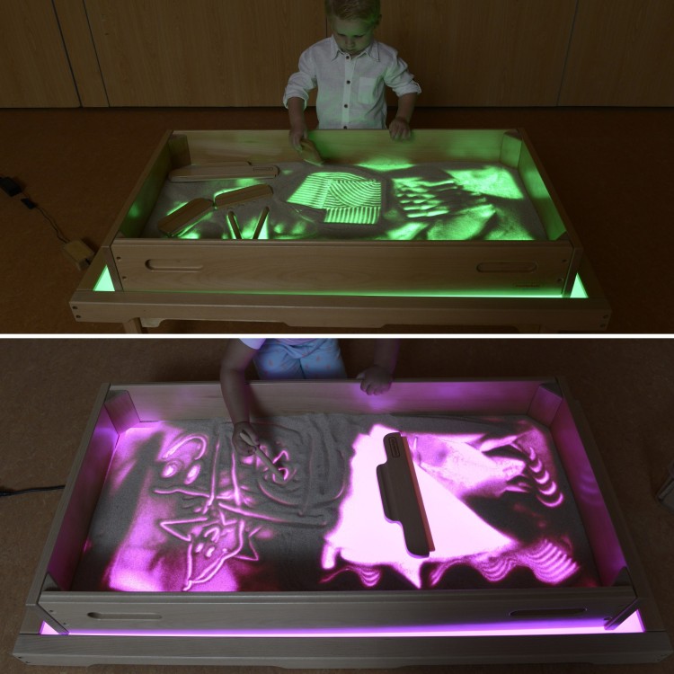 MASTERKIDZ Prostokatna Taca Do Zabawy Piaskiem Do Panelu Świetlnego LED STEM