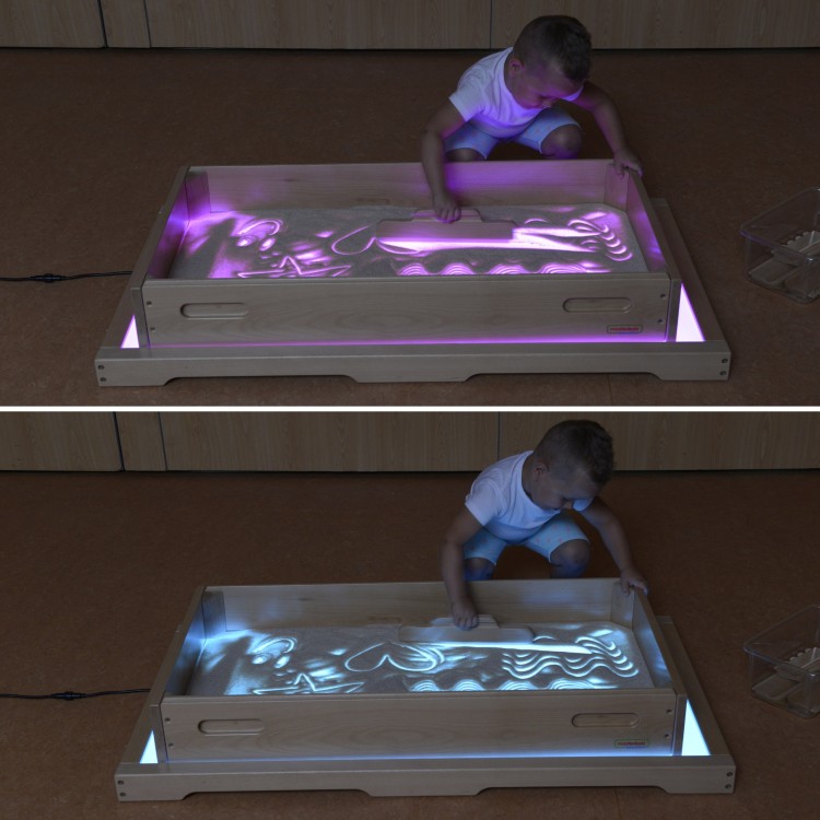 MASTERKIDZ Prostokatna Taca Do Zabawy Piaskiem Do Panelu Świetlnego LED STEM