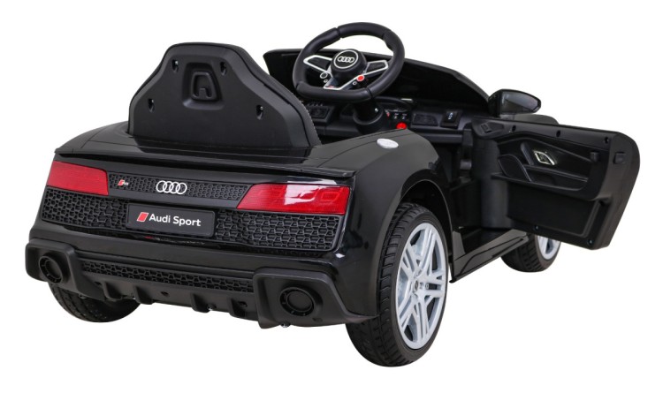 Audi R8 LIFT Samochodzik na akumulator Czarny  Pilot  Koła EVA  MP3 LED