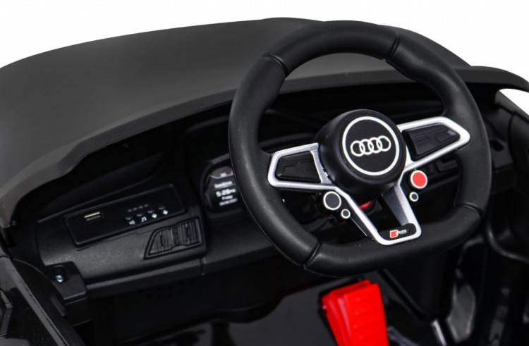 Audi R8 LIFT Samochodzik na akumulator Czarny  Pilot  Koła EVA  MP3 LED