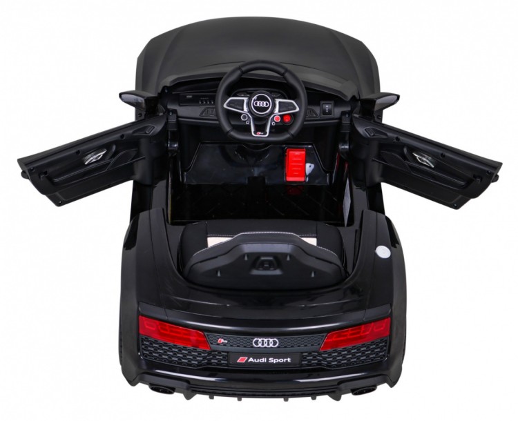 Audi R8 LIFT Samochodzik na akumulator Czarny  Pilot  Koła EVA  MP3 LED