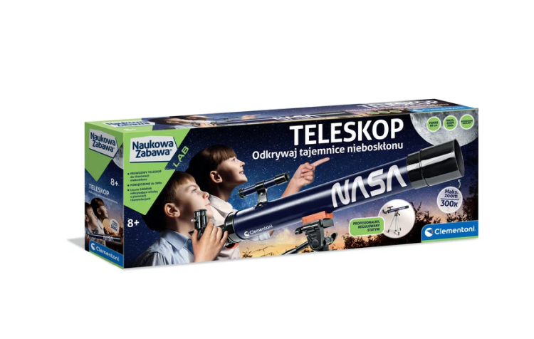 Naukowa Zabawa Teleskop NASA 300x Język Polski Clementoni 50756
