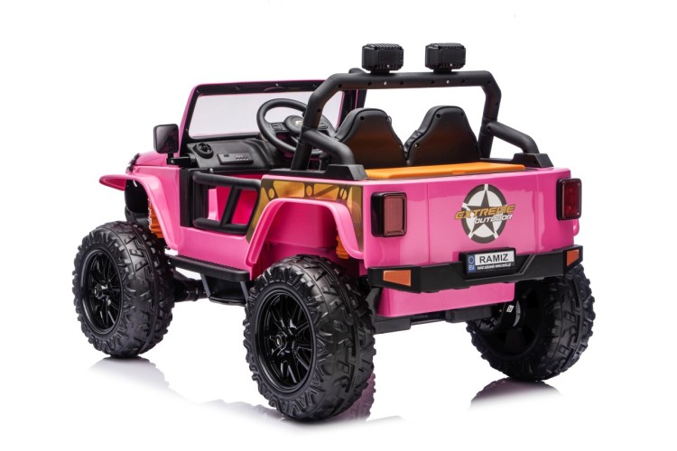 Autko na akumulator  Jeep Monster Różowy Dla Dziewczynki