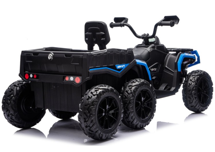 Quad Na Akumulator ATV 6 Kół Z Przyczepką JC606 24V 4x4 Niebieski