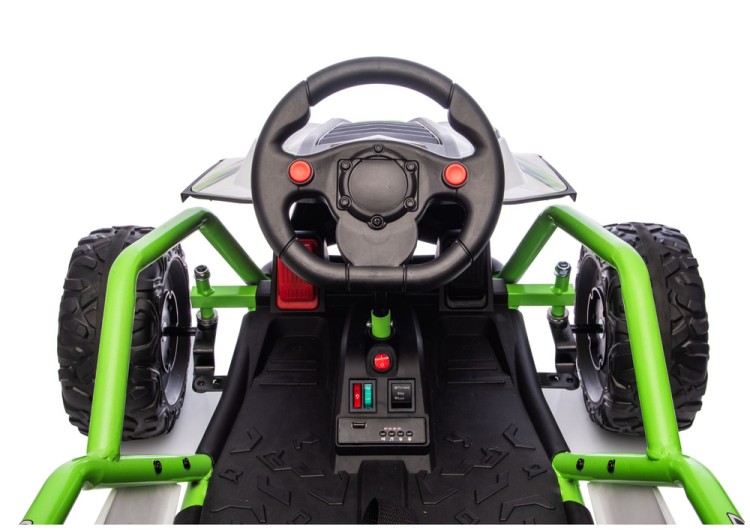 Pojazd Na Akumulator DM-107 24V7 Cichy Silnik Zielony