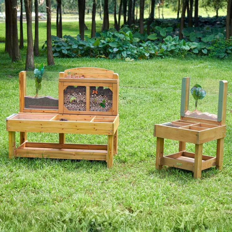 MASTERKIDZ Stół Obserwacyjny Ogrodowa Stacja Badawcza Owadów i Roślin